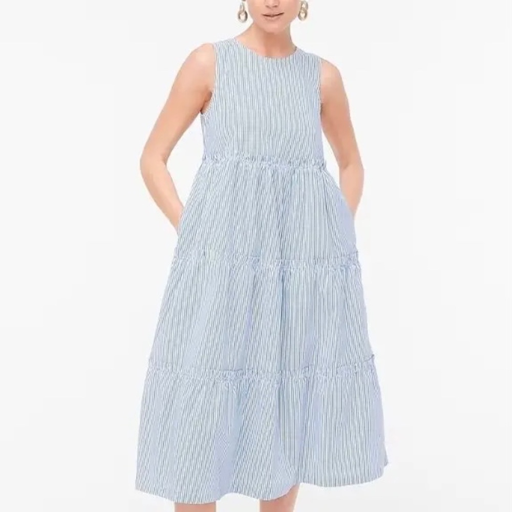 J. Crew Tiered Midi Dress